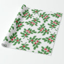 Recherche de baie de houx papier cadeau Arbre de noël