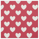 Search for red and white hearts fabric Valentine