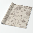 Search for treasure map wrapping paper Vintage