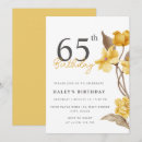 Search for elegant 65th birthday invitations Chic