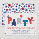 Search for patriotic party invitations Red white and blue