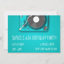 Search for dj birthday invitations Retro
