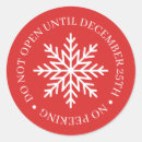 Search for red with white snowflakes stickers Seasons greetings