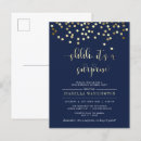 Search for navy and gold birthday invitations Script