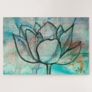 Search for lotus flower puzzles Blue