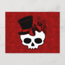 Search for girly skull postcards Cute