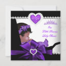 Search for african american princess baby shower invitations Purple