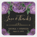 Search for gold purple wedding stickers Watercolor