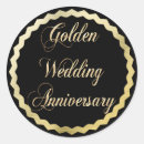 Search for 50th golden anniversary stickers Black and gold