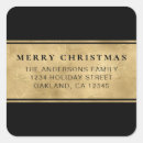 Search for return address gold stickers Merry christmas