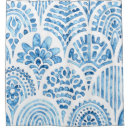Search for moroccan blue shower curtains Watercolor