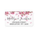 Search for pink cherry blossom return address labels Watercolor floral