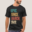 Search for vintage 1949 tshirts 74th