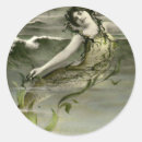 Recherche de sirène vintage autocollants Femme