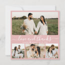 Search for pink white thank you cards Love and thanks