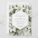 Search for white lily wedding invitations Greenery
