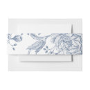 Search for floral wedding invitation belly bands Blue