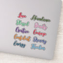 Recherche de mots positifs autocollants Courage