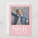 Search for pink 60th birthday invitations Simple