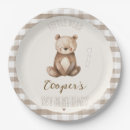 Search for brown gingham paper plates Teddy bear