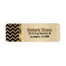 Search for gold chevron return address labels Elegant
