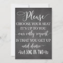 Search for choose a seat wedding signs Seating