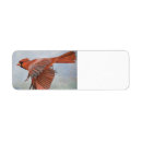 Search for cardinal bird return address labels Red