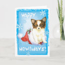 Search for papillon christmas cards Puppy