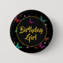 Search for and tone buttons Birthday girl