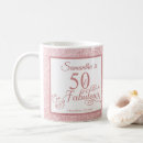 Search for womans 50th birthday mugs Typography