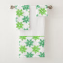 Search for snowflake bath towels Green