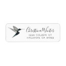 Search for black and white bird return address labels Cute