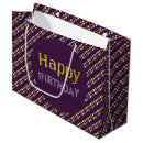 Search for purple and gold gift bags Typography
