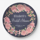 Search for navy and pink plates Bridal shower