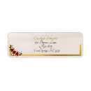 Search for black red and gold return address labels Chic