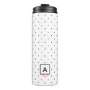 Recherche de pois noir et blanc tasses Monogramme