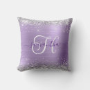 Search for purple and silver pillows Girly