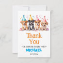 Search for puppy party thank you cards Dog