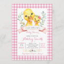 Search for girl farm invitations Pink gingham