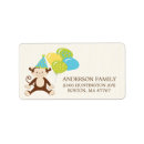 Search for monkey birthday return address labels Boys
