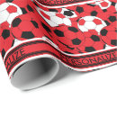 Search for soccer team wrapping paper Red