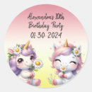 Recherche de suis licorne autocollants Fête d'anniversaire pour enfant