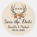 Search for rustic antler wedding stickers Deer antlers