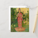 Recherche de lakshmi de déesse cartes postales Lotus