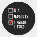 Search for naughty or nice list stickers Make