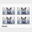 Search for russian blue cat stickers Nebelung