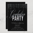 Search for silver graduation invitations Silver and black