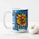 Recherche de floral bleu et vert tasses Jaune