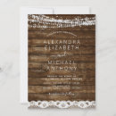 Search for wood and lace wedding invitations Elegant