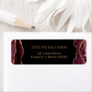 Search for burgundy gold return address labels Black